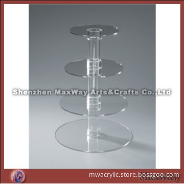 Small Transparent 4 Tiers Acrylic Cupcake Stand